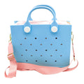 Blue Pink Croc Bag