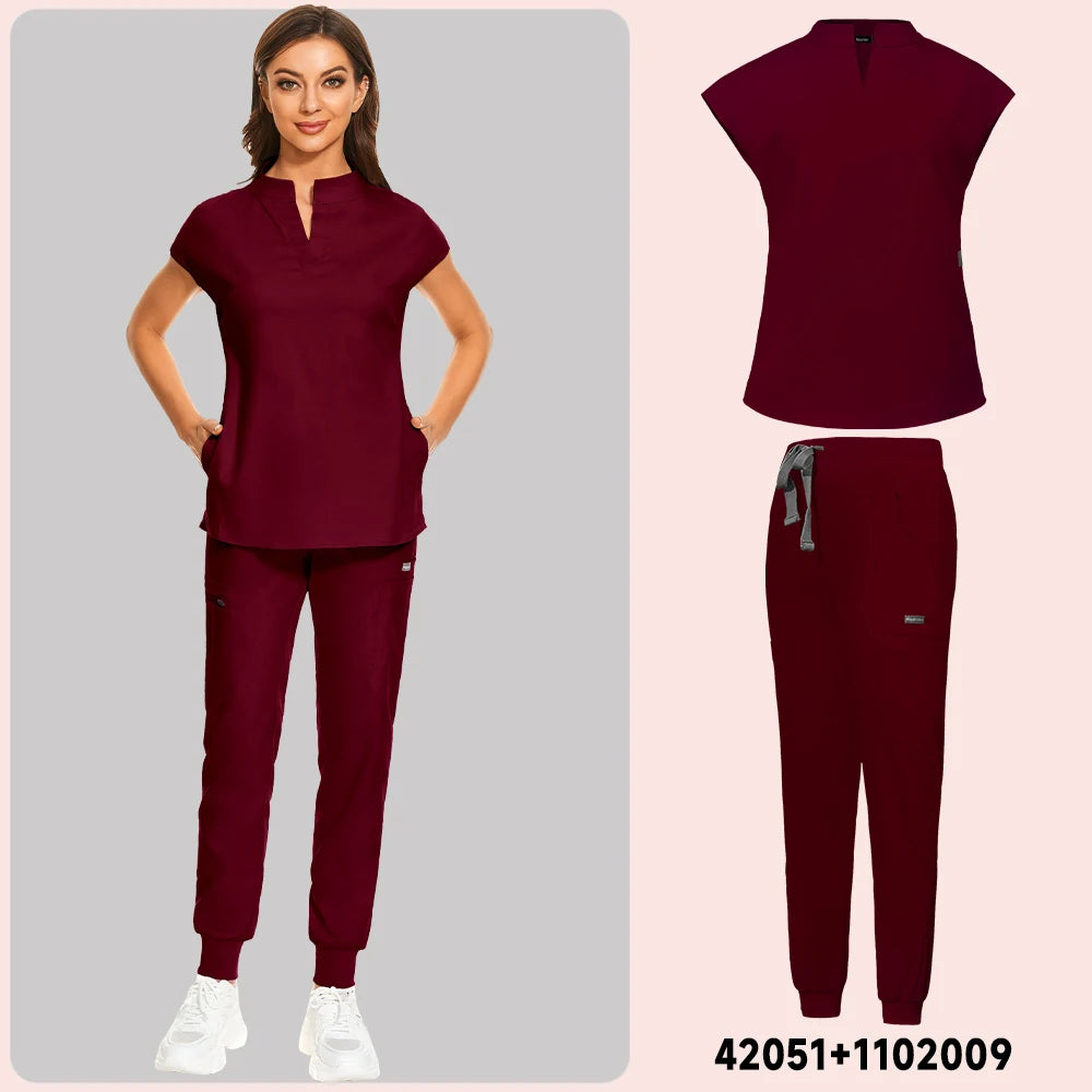 V-cut Jogger Scrub Set