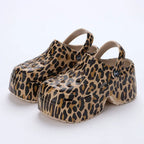 Leopard Thick Bottom Clogs