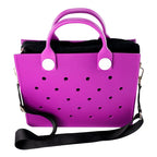 Purple Black Croc Bag