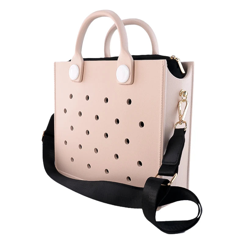 Pink Black Croc Purse