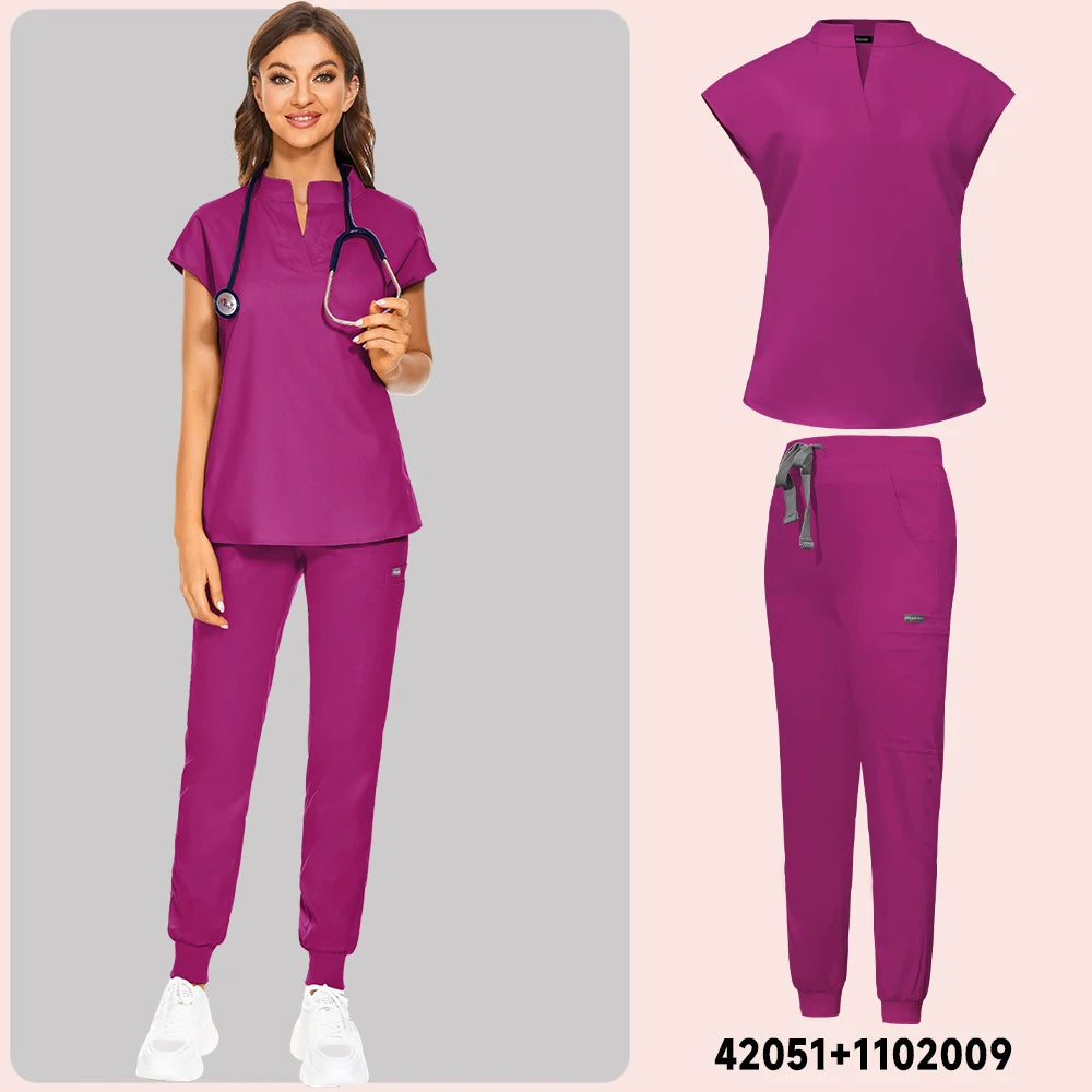 V-cut Jogger Scrub Set