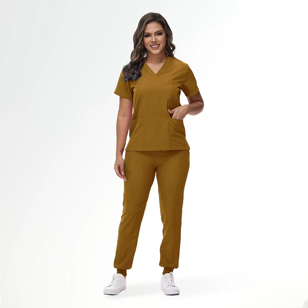 Mocha Jogger Scrub Set