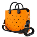 Orange Black  Croc Bag