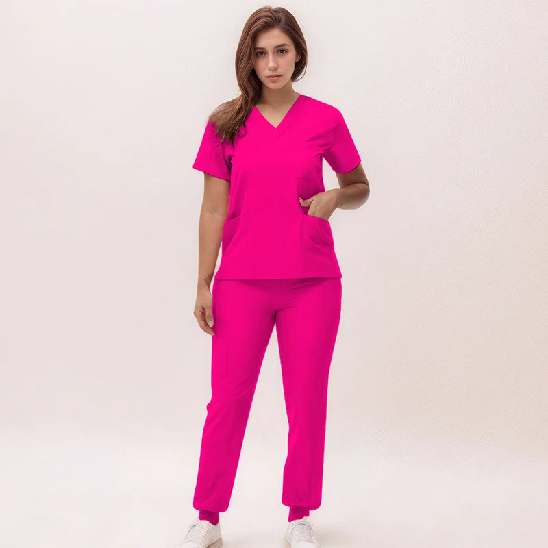 Rose  Jogger Scrub Set