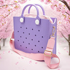 Purple Pink Croc Purse