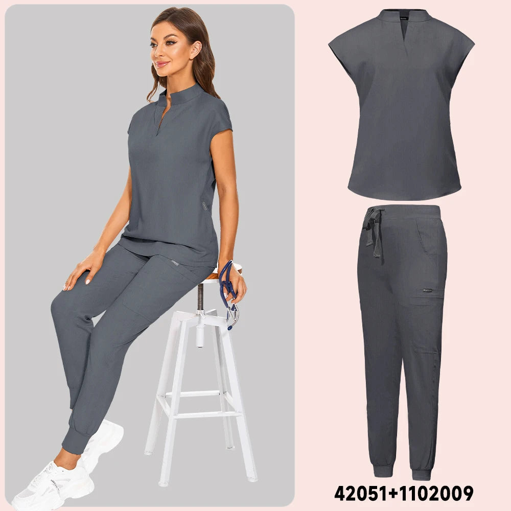V-cut Jogger Scrub Set