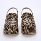 Leopard Thick Bottom Clogs