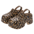 Leopard Thick Bottom Clogs