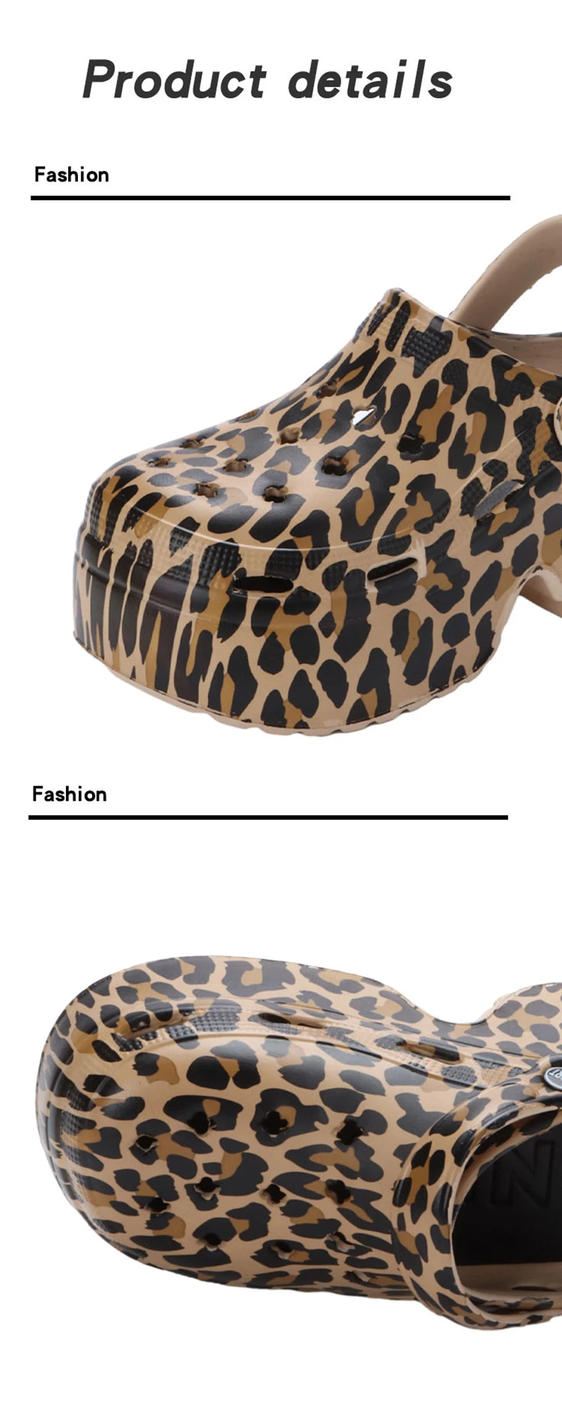 Leopard Thick Bottom Clogs