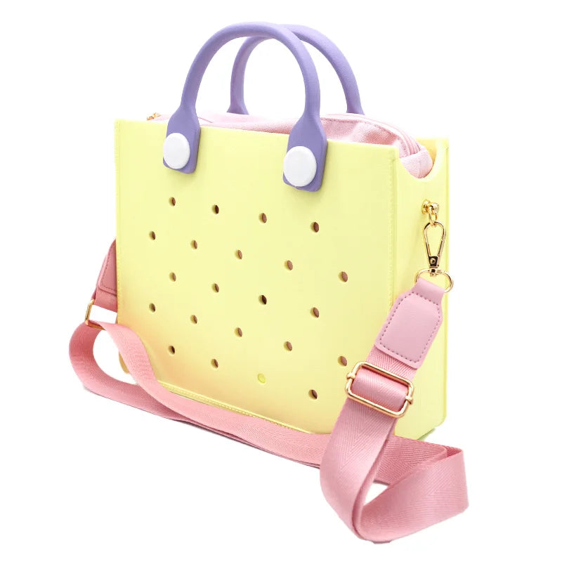 Yellow Croc Purse