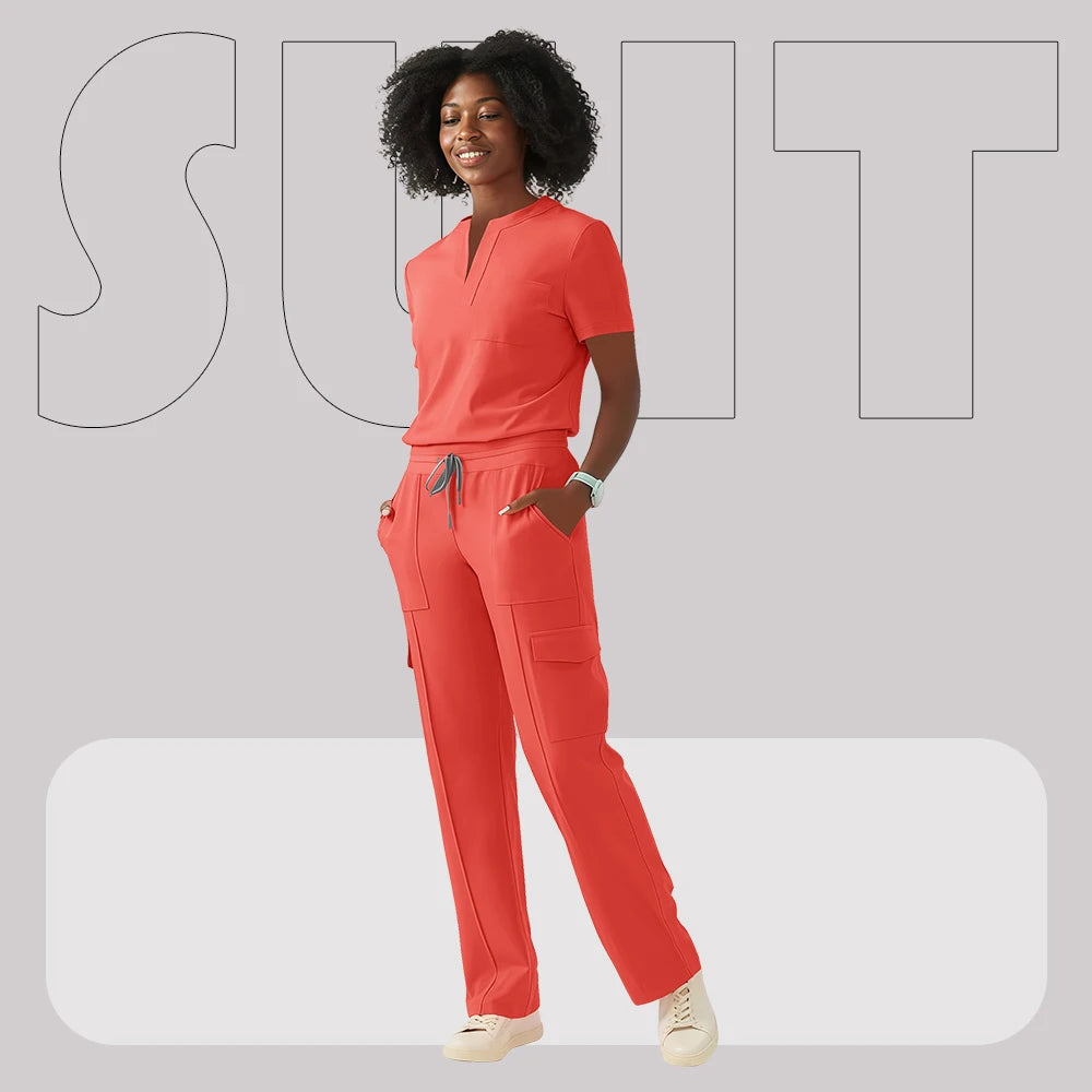 Orange Scrub Set