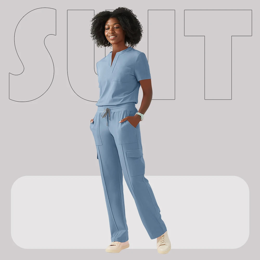Light Blue Scrub Set