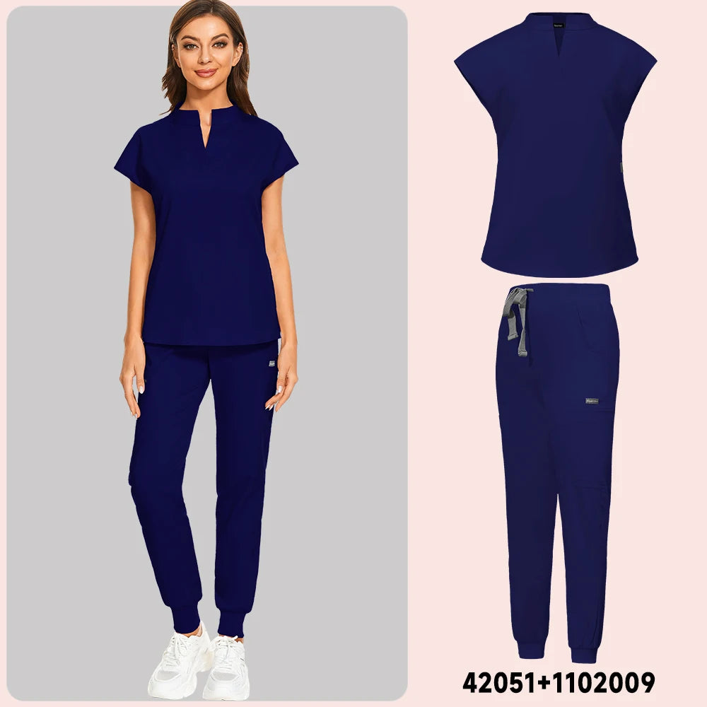 V-cut Jogger Scrub Set